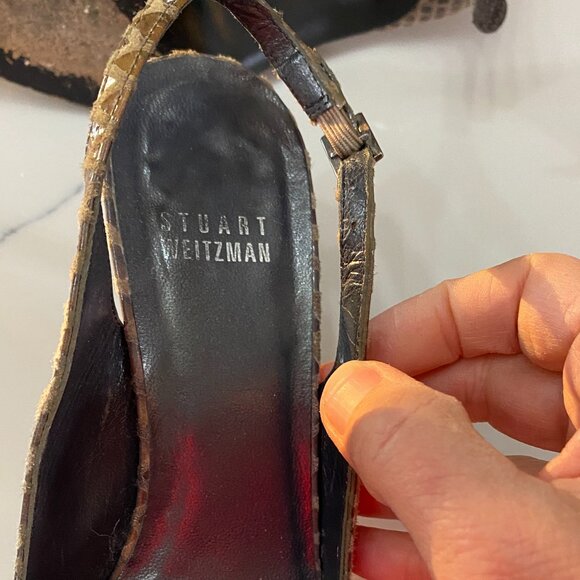 Stuart Weitzman slingback heel Snake Skin - Picture 9 of 10